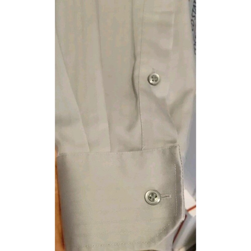 Joseph Abboud Men’s Gray Dress Shirt Size 16.5 32/33 Button Front Long Sleeve - Picture 7 of 8